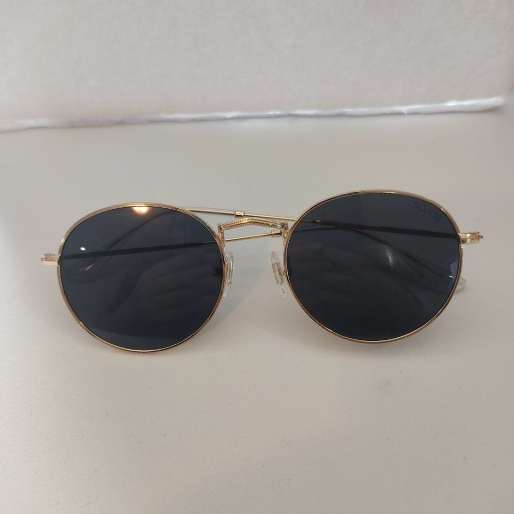 SOJOS Small Round Polarized Sunglasses for Women Men Classic Vintage Retro